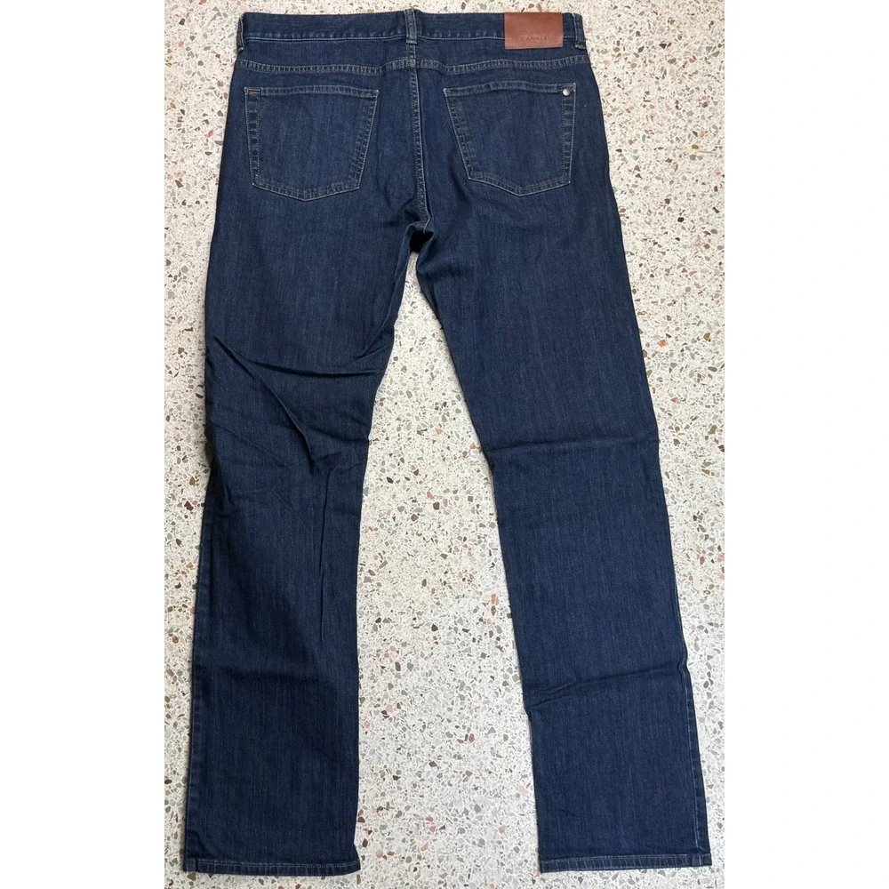 Canali Men's Blue 5 Pocket Made In Italy Straight Leg Denim Jeans Size‎ 54